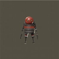 small biped red